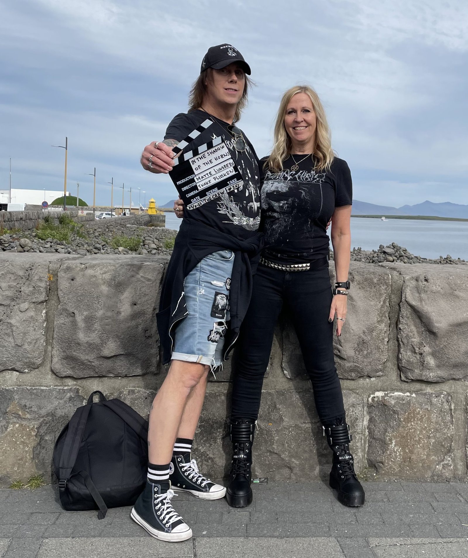 Members of the Vinterblot Film Production team filming in Iceland
